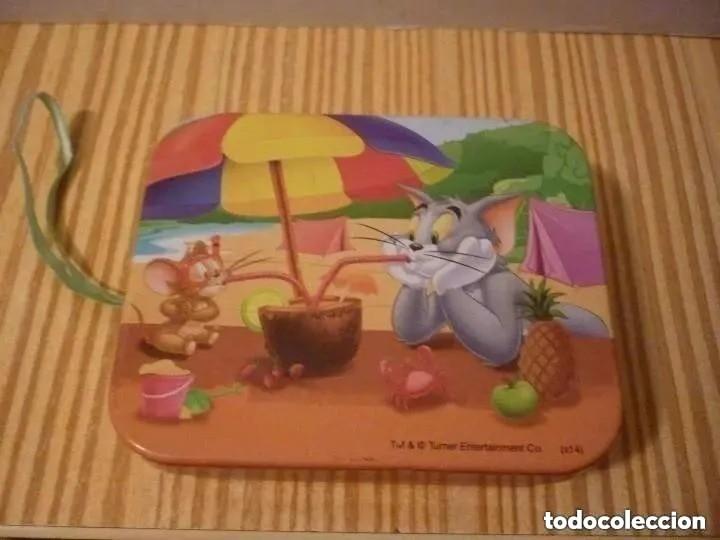 Cajas y cajitas met&aacute;licas: CAJITA MET&Aacute;LICA TOM Y JERRY - 8X7 CM