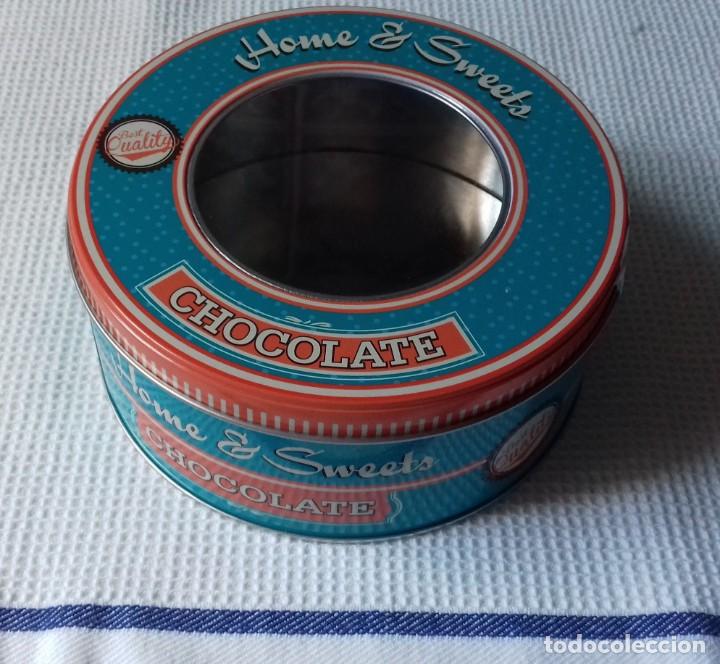 Blechdosen und Kisten: Caja met&aacute;lica Home Sweets Chocolate. 13,5 cm di&aacute;metro. Amsterdam.