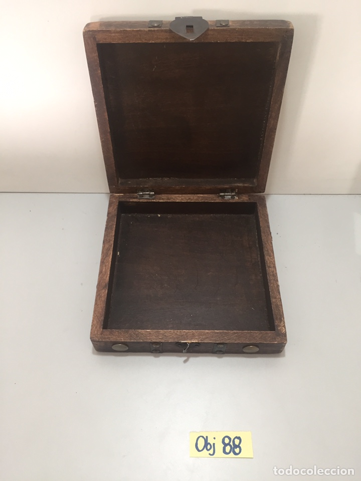 Cajas y cajitas met&aacute;licas: Caja de madera antigua - Foto 2