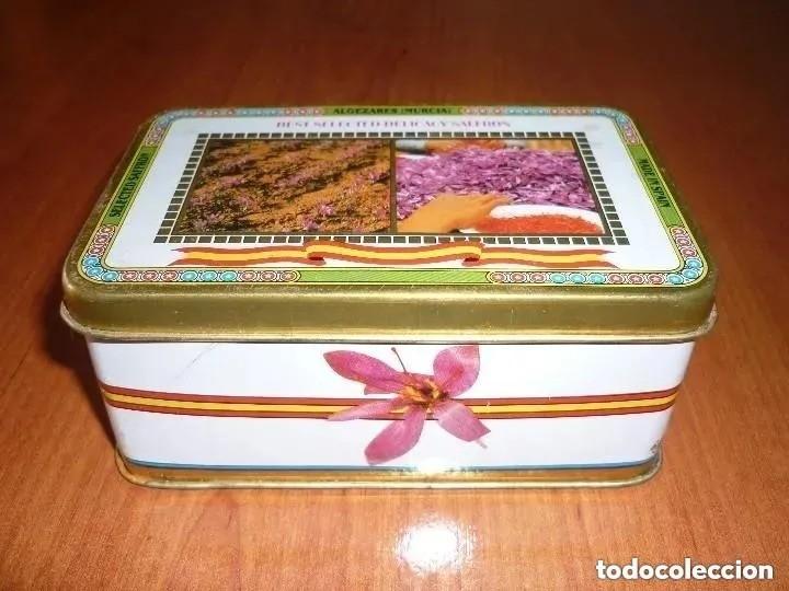 Boxes and metal boxes: CAJA DE AZAFR&Aacute;N ALGEZARES- 12 X 7,5 CM.