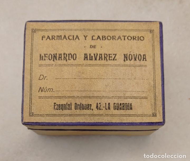 Casse e cassette metalliche: Peque&ntilde;a Cajita publicitaria - Farmacia y Laboratorio Leonardo &Aacute;lvarez Novoa - La Guardia. Pontevedra