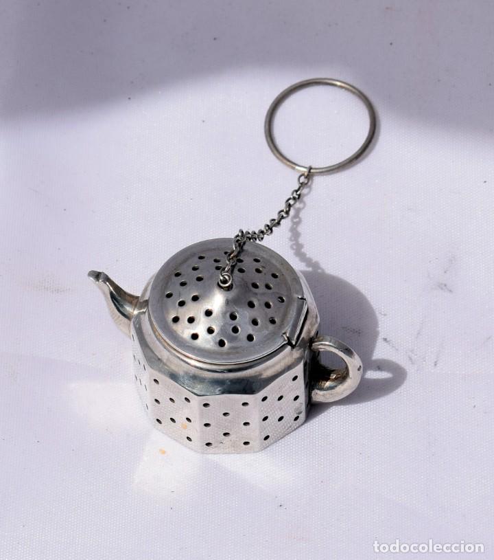 Cajas y cajitas met&aacute;licas: Teterita de plata antigua