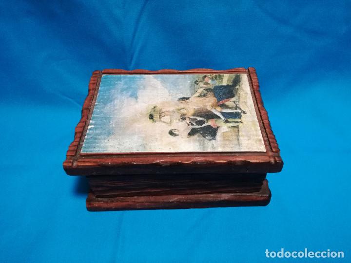 Casse e cassette metalliche: CAJA / COFRE / JOYERO DE MADERA - MOTIVO ESCENA VENDIMIADORES UVA