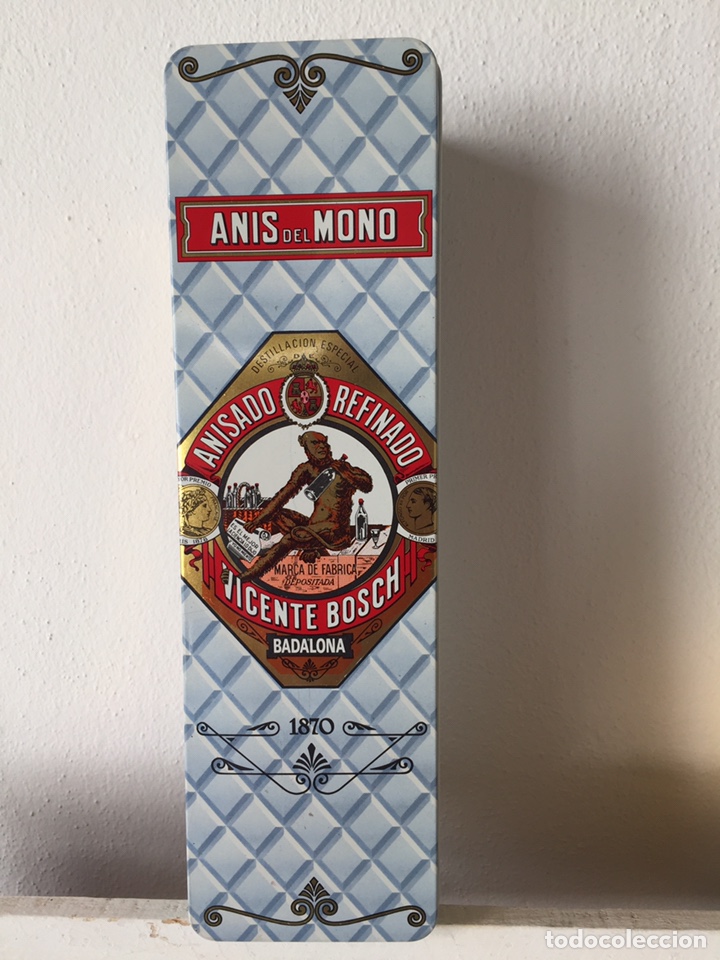 Cajas y cajitas met&aacute;licas: Antigua Lata o caja de anis del mono