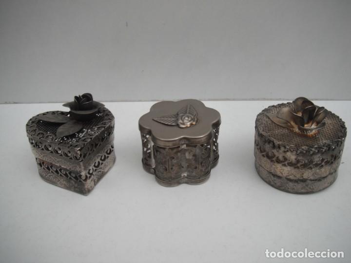 Cajas y cajitas met&aacute;licas: 3 CAJITAS JOYEROS DE METAL - Foto 1