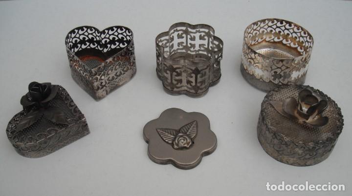 Cajas y cajitas met&aacute;licas: 3 CAJITAS JOYEROS DE METAL - Foto 2