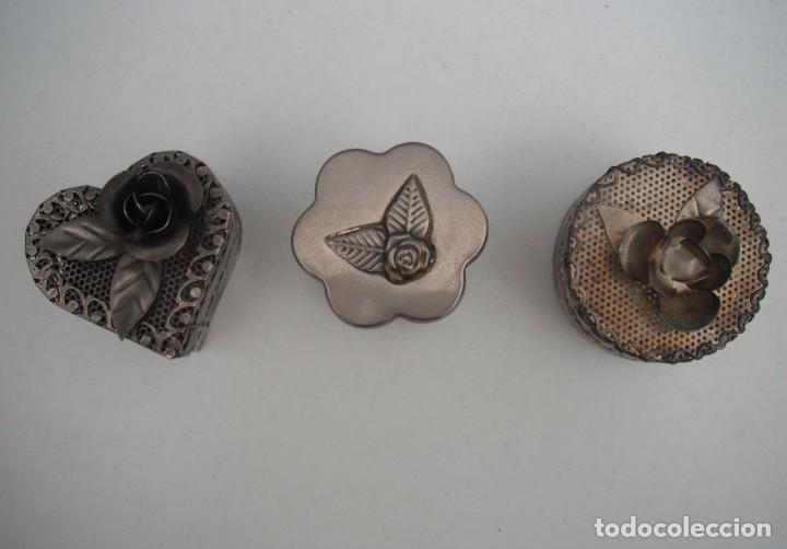 Cajas y cajitas met&aacute;licas: 3 CAJITAS JOYEROS DE METAL - Foto 5