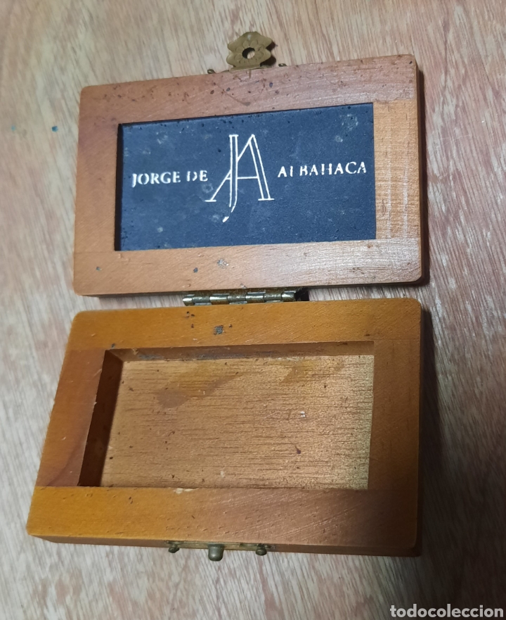 Cajas y cajitas met&aacute;licas: Peque&ntilde;a caja de madera Jorge de Albahaca