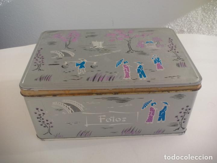 Cajas y cajitas met&aacute;licas: CAJA METAL COLA-CAO FOTOS. LATA COLA CAO, con motivos orientales. colacao, 21 x 14,5 x 9,5 cm