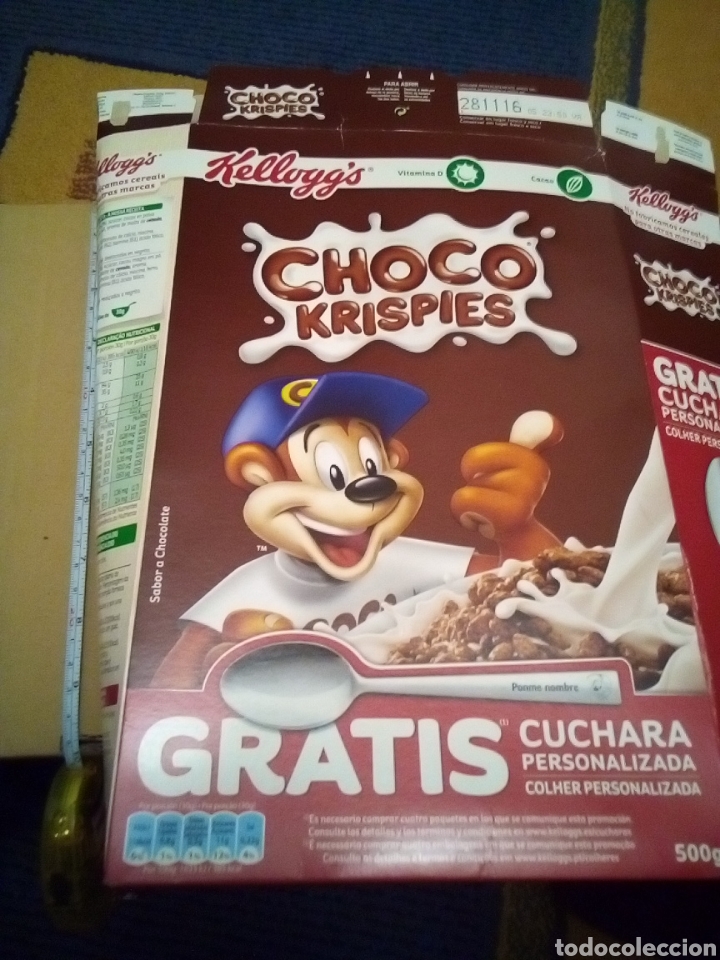 Cajas y cajitas met&aacute;licas: Caja vac&iacute;a Kelloggs promoci&oacute;n de regalo cuchara personalizada 2016