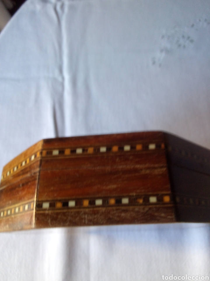 Cajas y cajitas met&aacute;licas: Joyero de madera con incrustaciones de n&aacute;car - Foto 5