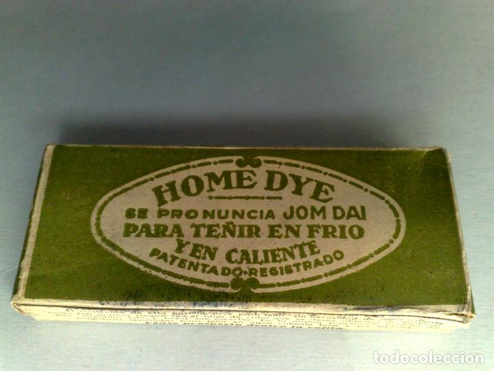 Cajas y cajitas met&aacute;licas: ANTIGUA CAJA PASTILLAS PARA TE&Ntilde;IR,HOME DYE,KAKI MILITAR, DE TINTA EN FRIO Y CALIENTE (DESCRIPCI