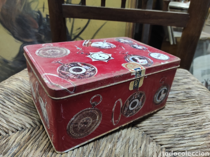 Cajas y cajitas met&aacute;licas: CAJA MET&Aacute;LICA DE COLA CAO, COLOR ROJO, LITOGRAFIA COLECCI&Oacute;N RELOJES.