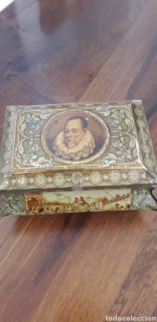 Cajas y cajitas met&aacute;licas: Caja de almendras del 3&deg; centenario de Cervantes - Foto 1