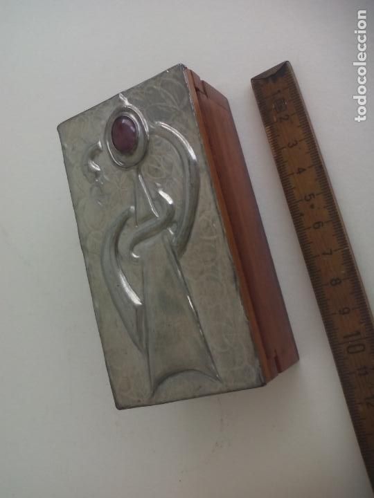 Cajas y cajitas met&aacute;licas: CAJA O ESTUCHE DE MADERA Y ESTA&Ntilde;O. JOYERO. SAHA BOWLES DESIGNS. MADE IN ENGLAND. 10X5X4 CM