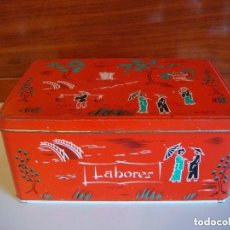 Cajas y cajitas metálicas: CAJA ANTIGUA EN CHAPA DE COLA CAO DIBUJOS CHINOS ( LABORES )- ( & )
