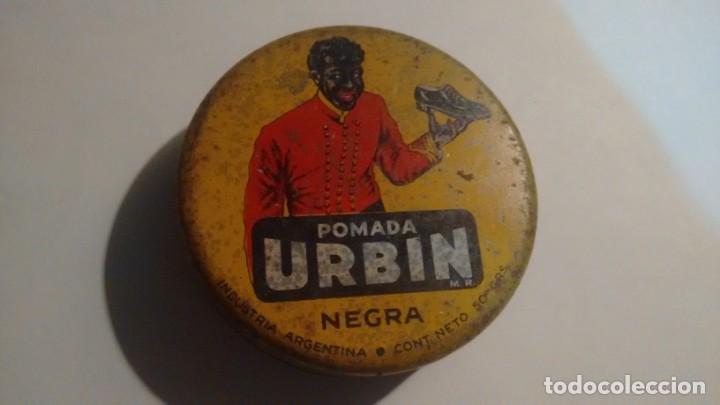 Cajas y cajitas met&aacute;licas: LATA ANTIGUA DE POMADA URBIN