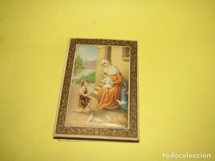 Boxes and metal boxes: Antigua Caja de Bombones con Tapa Abombada e Ilustrada con Virgen MAR&Iacute;A