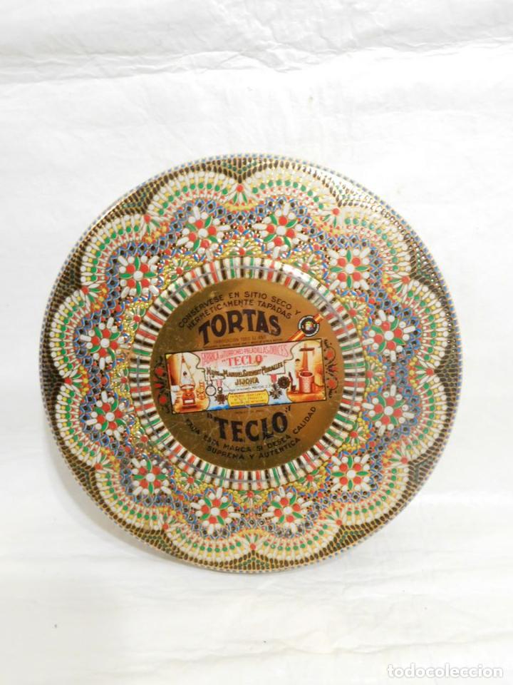 Blechdosen und Kisten: M69 Bonita lata de turrones y tortas Teclo. Jijona. A&ntilde;os 60.
