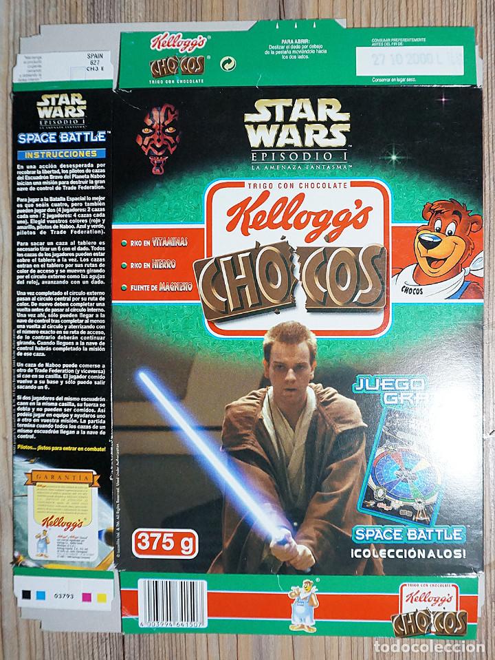 Blechdosen und Kisten: ENVASE CAJA CART&Oacute;N CHOCOS KELLOGG'S STAR WARS GUERRA DE LAS GALAXIAS 2000 KELLOGG KELLOGGS
