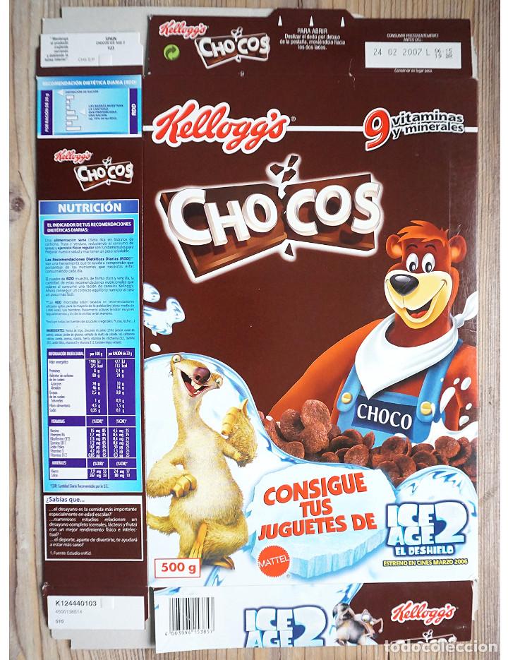 Cajas y cajitas met&aacute;licas: ENVASE CAJA CART&Oacute;N CHOCOS KELLOGG'S PEL&Iacute;CULA ACE AGE 2 A&Ntilde;O 2007 KELLOGG KELLOGGS