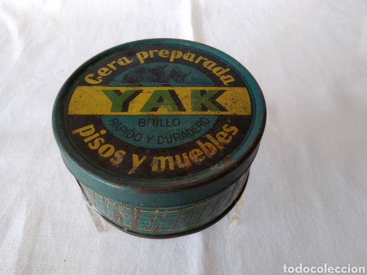 Blechdosen und Kisten: ANTIGUA LATA DE CERA YAK