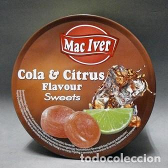 Cajas y cajitas met&aacute;licas: CAJA DE METAL CARAMELOS MAC IVER COLA & CITRUS SWEETS (VACIA) - CAJAMETALICA-837