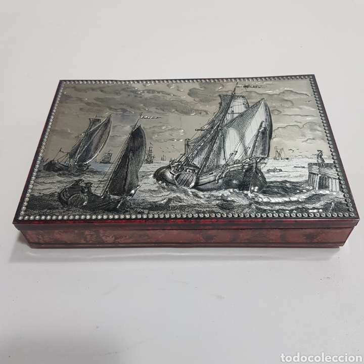 Boxes and metal boxes: antigua caja metal - chapa - 24x16 - car200