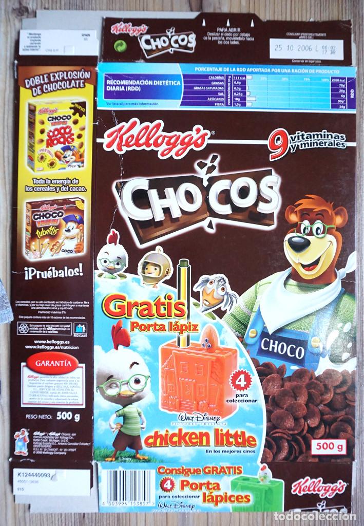 Blechdosen und Kisten: ENVASE CAJA CART&Oacute;N CHOCOS KELLOGG'S CHICKEN LITTLE PORTA L&Aacute;PICES 2006 KELLOGGS KELLOGG