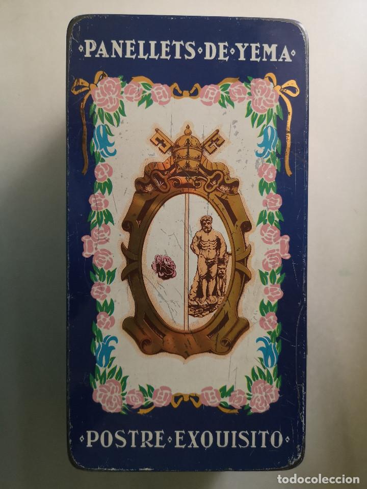 Cajas y cajitas met&aacute;licas: CAJA MET&Aacute;LICA - PANELLETS DE YEMA - CASA PADRENY - REUS - A&Ntilde;OS 70s