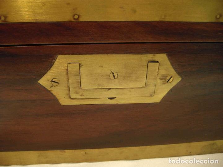 Cajas y cajitas met&aacute;licas: CAJA ESCRITORIO MADERA LATON - Foto 5