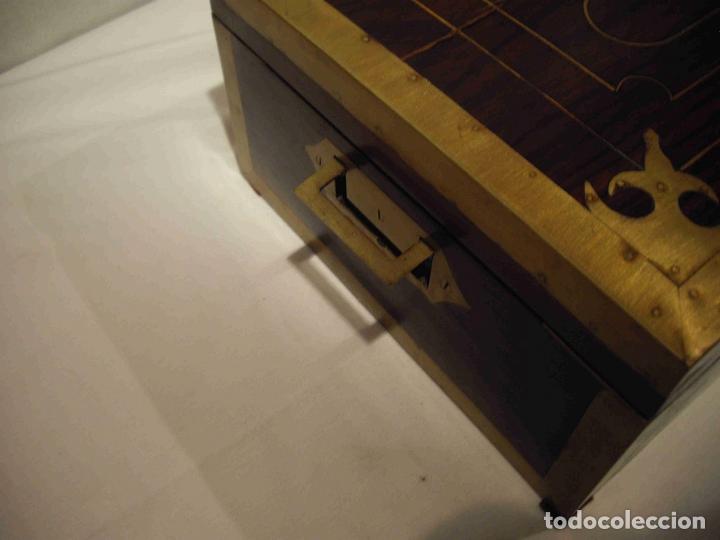 Cajas y cajitas met&aacute;licas: CAJA ESCRITORIO MADERA LATON - Foto 7