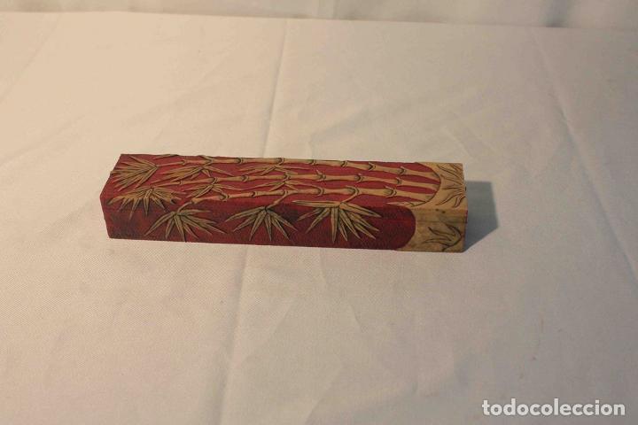 Blechdosen und Kisten: CAJA PIEDERA DECORACION BAMBU ROJA
