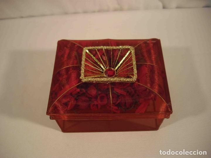 Blechdosen und Kisten: SET DOS CAJAS SEDA FLORES ROJAS