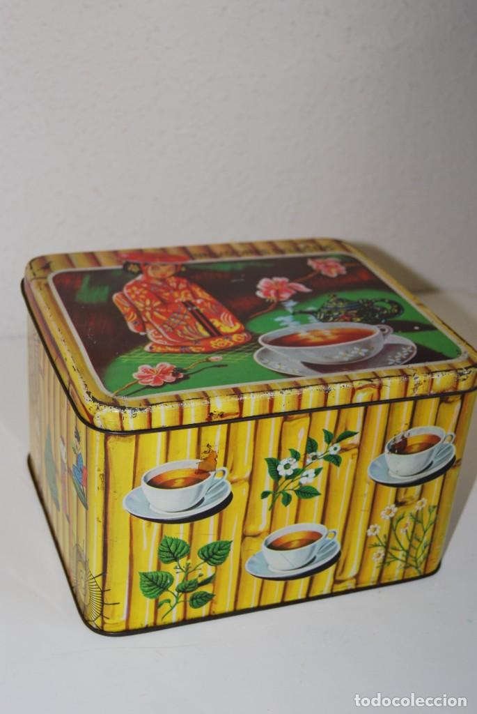 Cajas y cajitas met&aacute;licas: ANTIGUA LATA DE T&Eacute; - INFUSIONES SELECTAS - DECORACI&Oacute;N ORIENTAL
