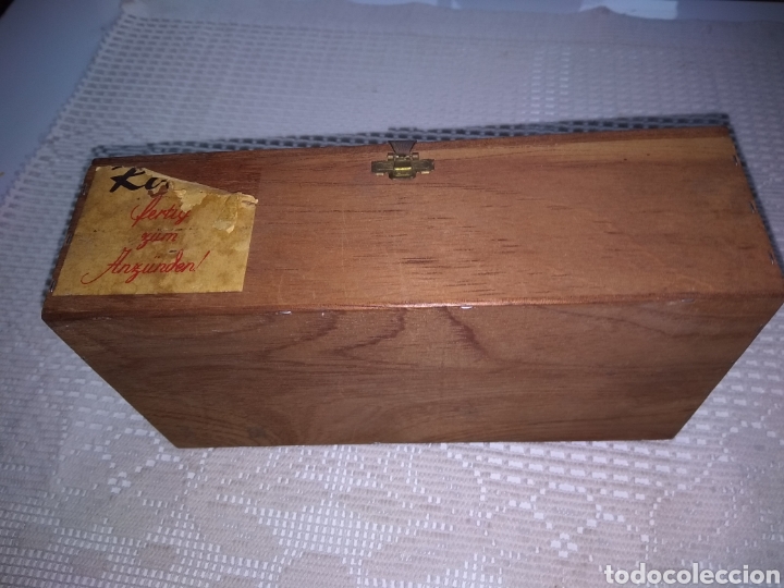Cajas y cajitas met&aacute;licas: CAJA TABACO R&Ouml;SSLI 20 . DE MADERA - Foto 3