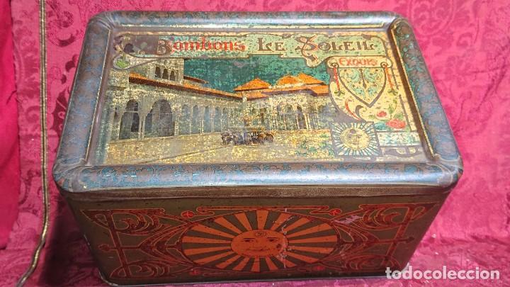 Boxes and metal boxes: ANTIGUA CAJA DE BOMBONES LITOGRAFIADA YGLESIAS & BERNABE DE PRINCIPIOS SIGLO XX