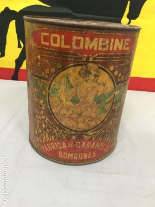 Cajas y cajitas met&aacute;licas: ANTIGUA LATA MODERNISTA , CARAMELOS, BOMBONES LA COLOMBINE , J. PERRZ