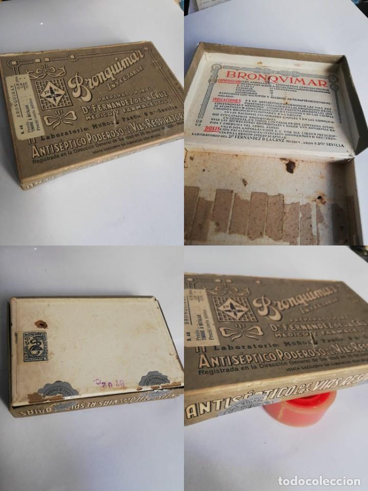 Caixas e caixinhas met&aacute;licas: Antigua caja de medicina / Old medicine box : Bronquimar inyectable (1920)
