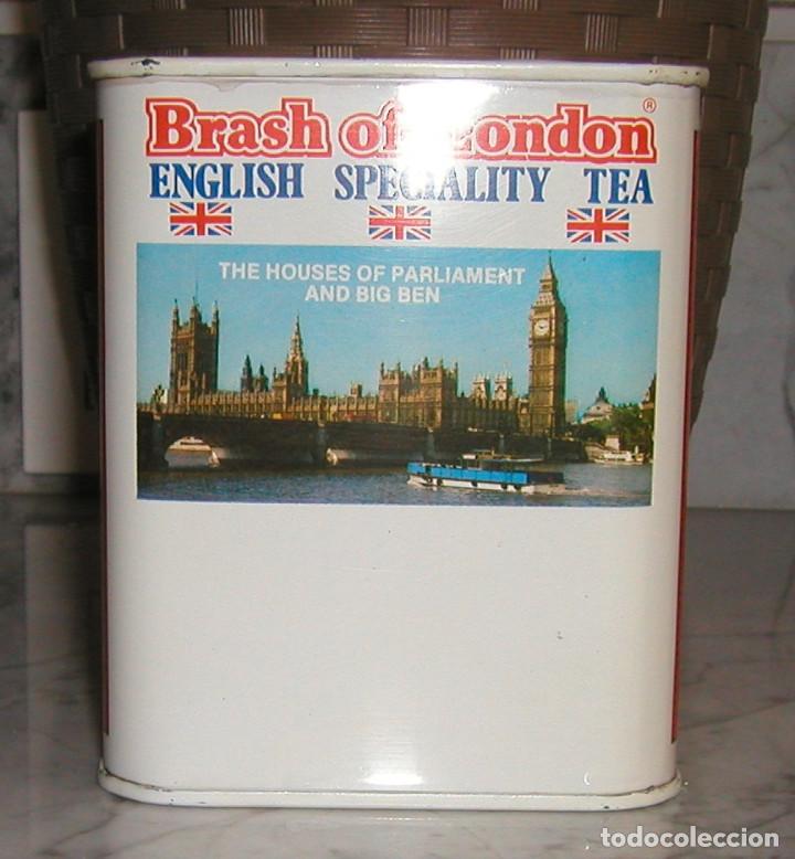 Casse e cassette metalliche: CAJA DE HOJALATA METAL DE T&Eacute; INGL&Eacute;S BRASH OF LONDON D&Eacute;CADA DE LOS 70-80 MADE IN ENGLAND
