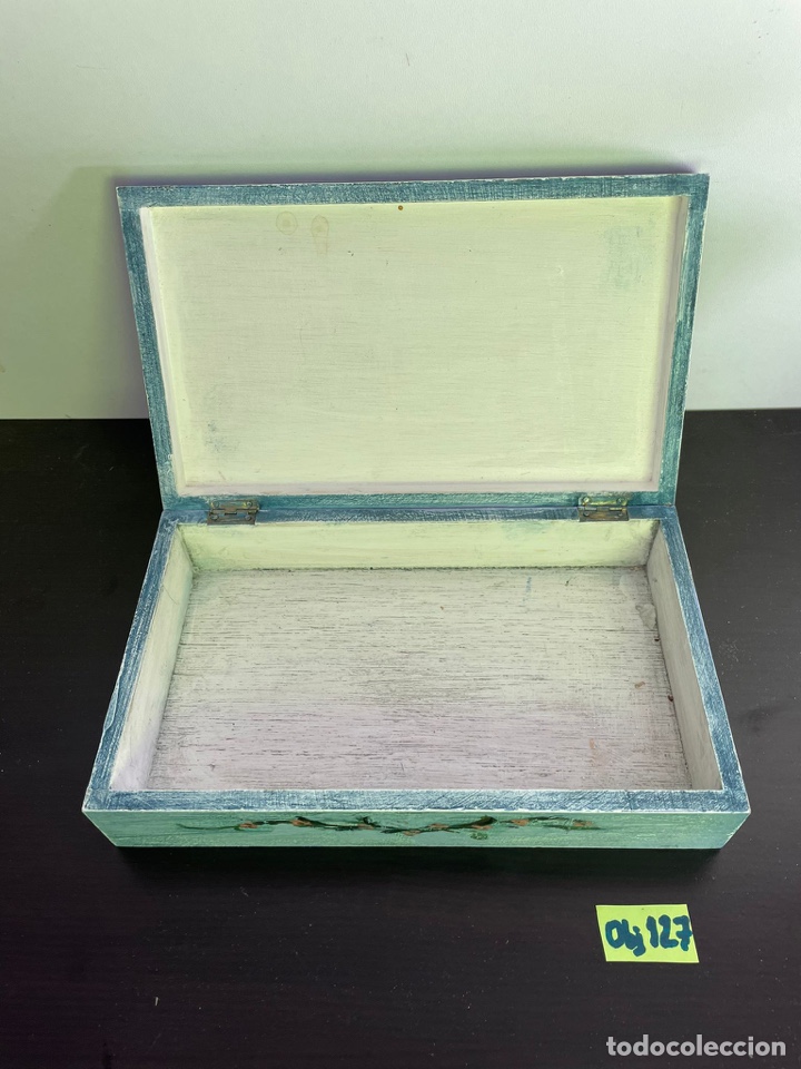 Cajas y cajitas met&aacute;licas: Caja de madera pintada mano - Foto 2
