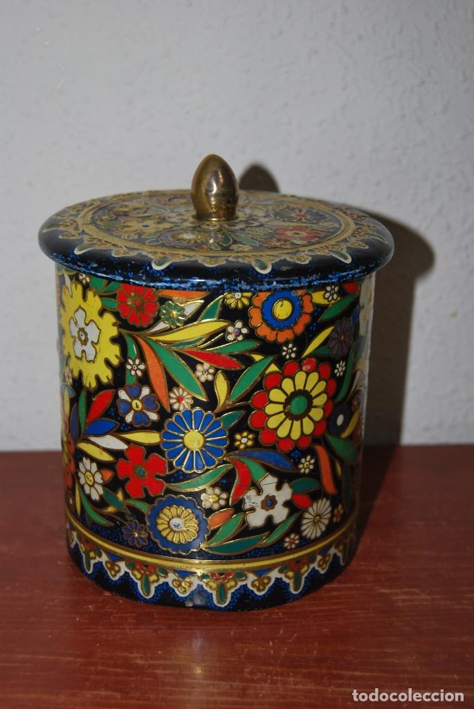 Cajas y cajitas met&aacute;licas: LATA SERIGRAFIADA - DECORADA CON FLORES - RELIEVE - GALLETAS - A&Ntilde;OS 60-70