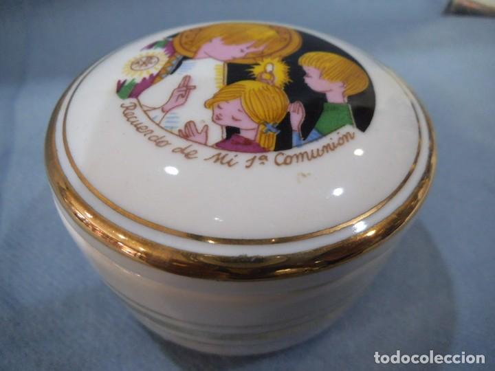 Cajas y cajitas met&aacute;licas: JOJERO PORCELANA ( REDONDO ) comuni&oacute;n