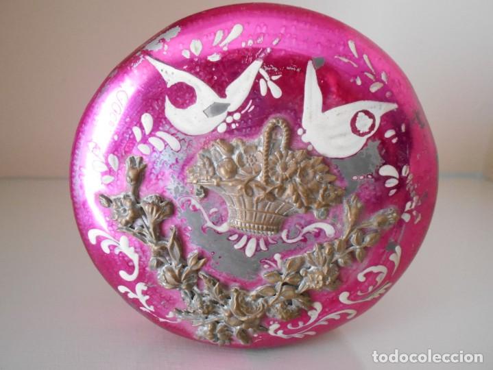 Cajas y cajitas met&aacute;licas: antigua lata joyero muy rara -en aluminio