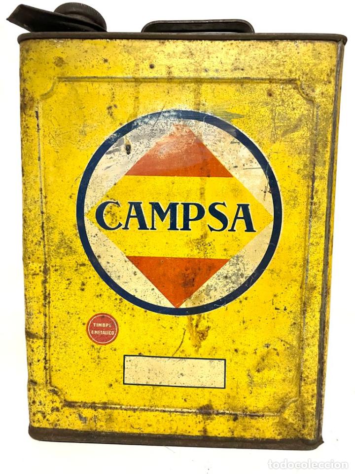 Cajas y cajitas met&aacute;licas: LATA DE ACEITE - CAMPSA - Foto 2
