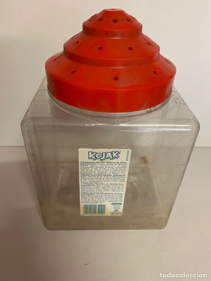 Cajas y cajitas met&aacute;licas: Antiguo bote frasco tarro de caramelos fiesta dispensador de tienda chupa-chups kojak a&ntilde;os 80-90