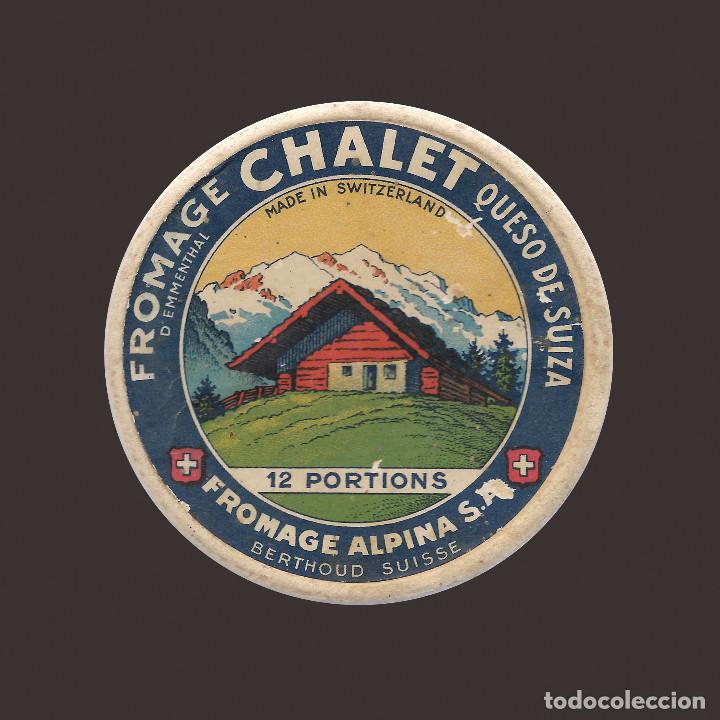 Cajas y cajitas met&aacute;licas: FROMAGE D'EMMENTHAL. CHALET. QUESO DE SUIZA. FROMAGE ALPINA S.A. BERTHOUD SUISSE.