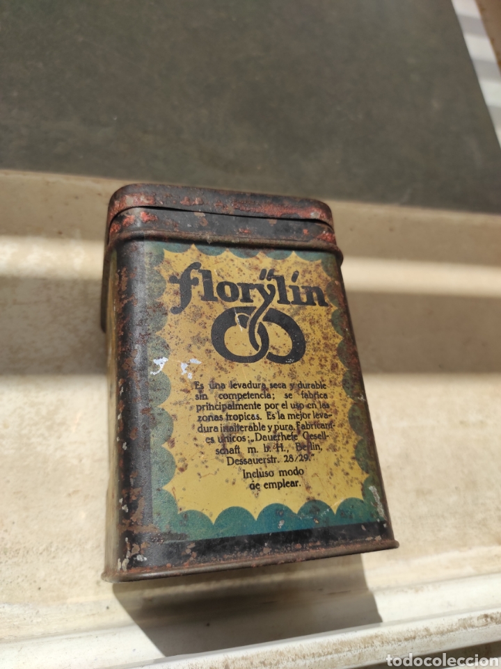 Blechdosen und Kisten: Antigua Caja Met&aacute;lica - Levadura Floryl&iacute;n - Berl&iacute;n - Alemania - Rara -