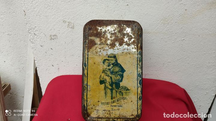 Cajas y cajitas met&aacute;licas: lata de laton menbrillo - Foto 1