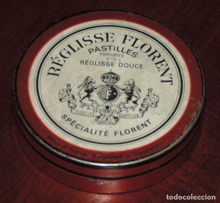Casse e cassette metalliche: ANTIGUA CAJA DE METAL DE REGALIZ REGLISSE FLORENT - FRANCIA - BUEN ESTADO. MIDE 7 CMS.
